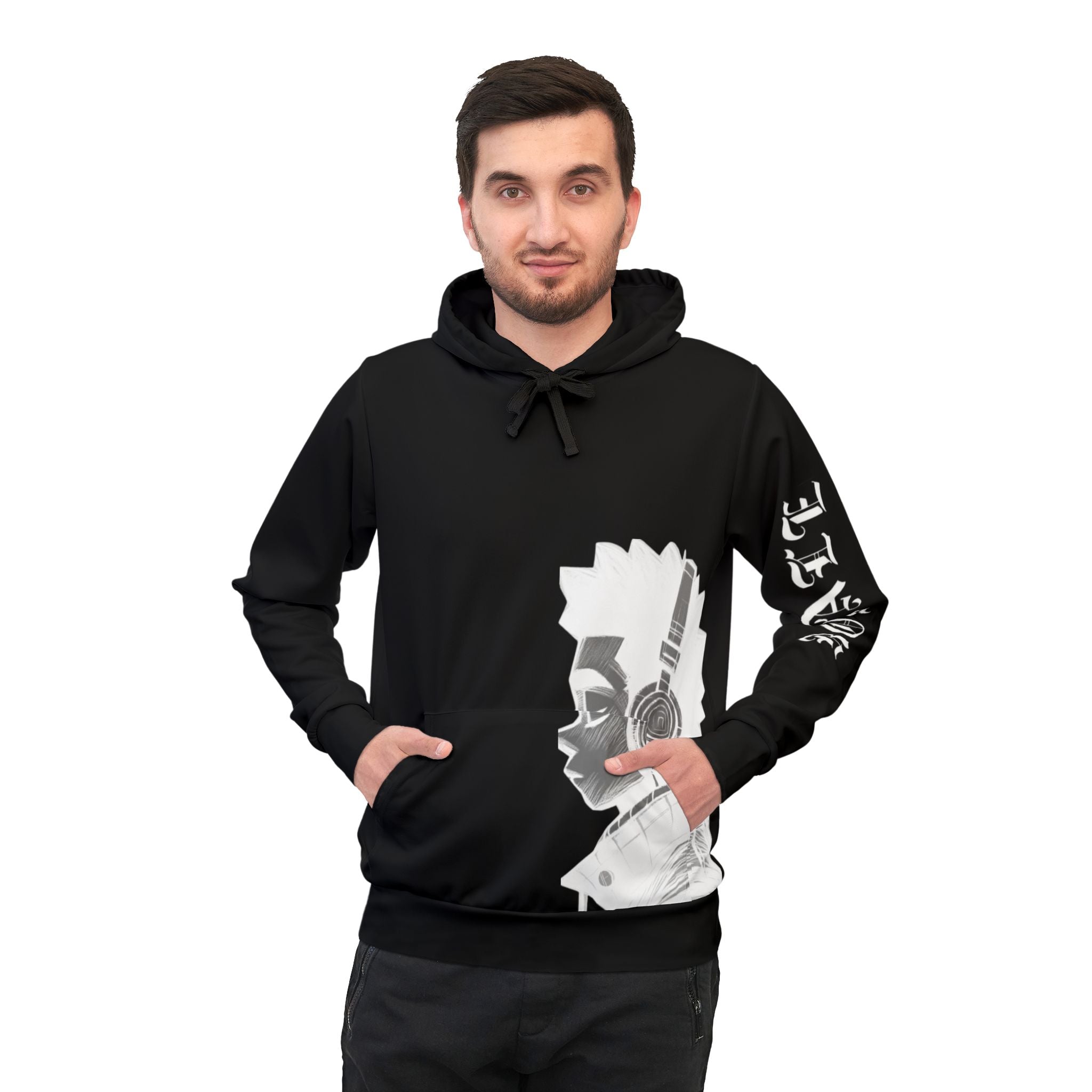 Athletic Hoodie — 'Keep It Real or Keep Your Distance' Graphic Hoodie