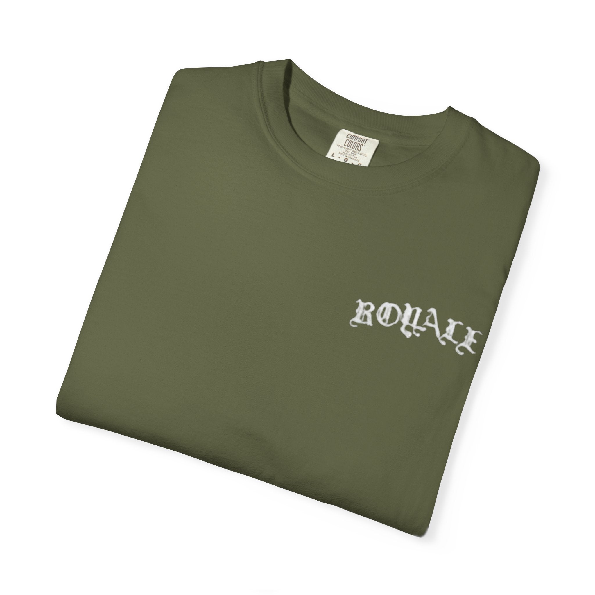 T-Shirt — Moody Noir Photo Collage Tee (features 'ROVALL' chest text)