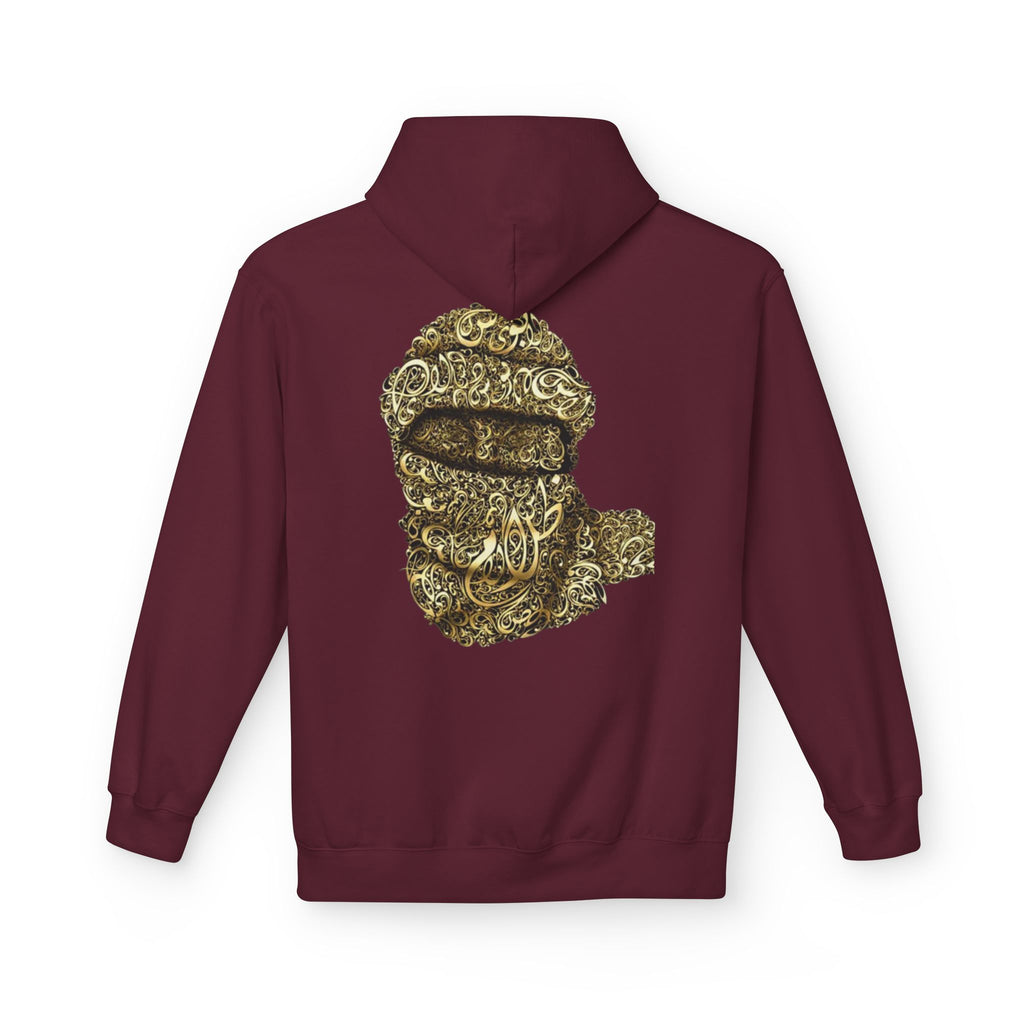 Hoodie — Gold Calligraphy Balaclava Graphic