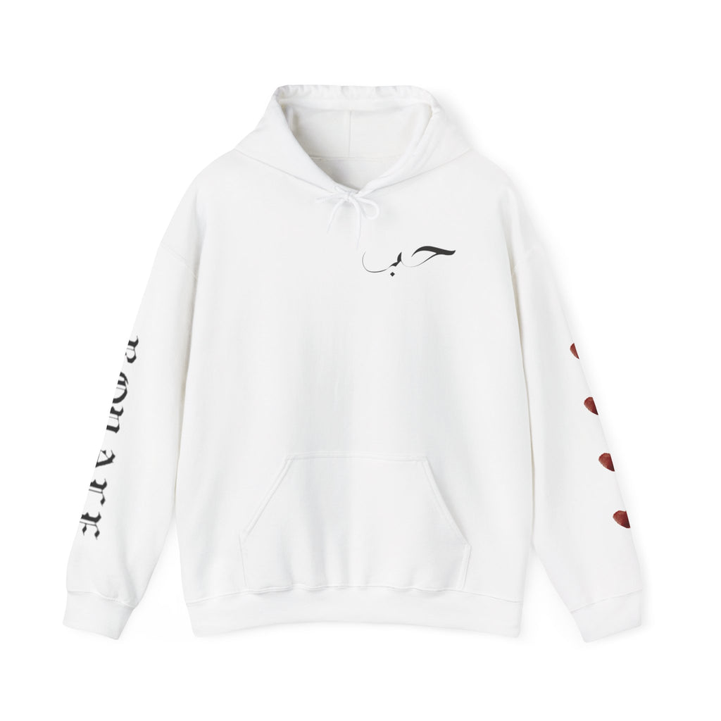 Heartbeat Graphic Hoodie — Anatomical Heart, Morse Wave Design, 'ROGUE' Sleeve & Heart Accents