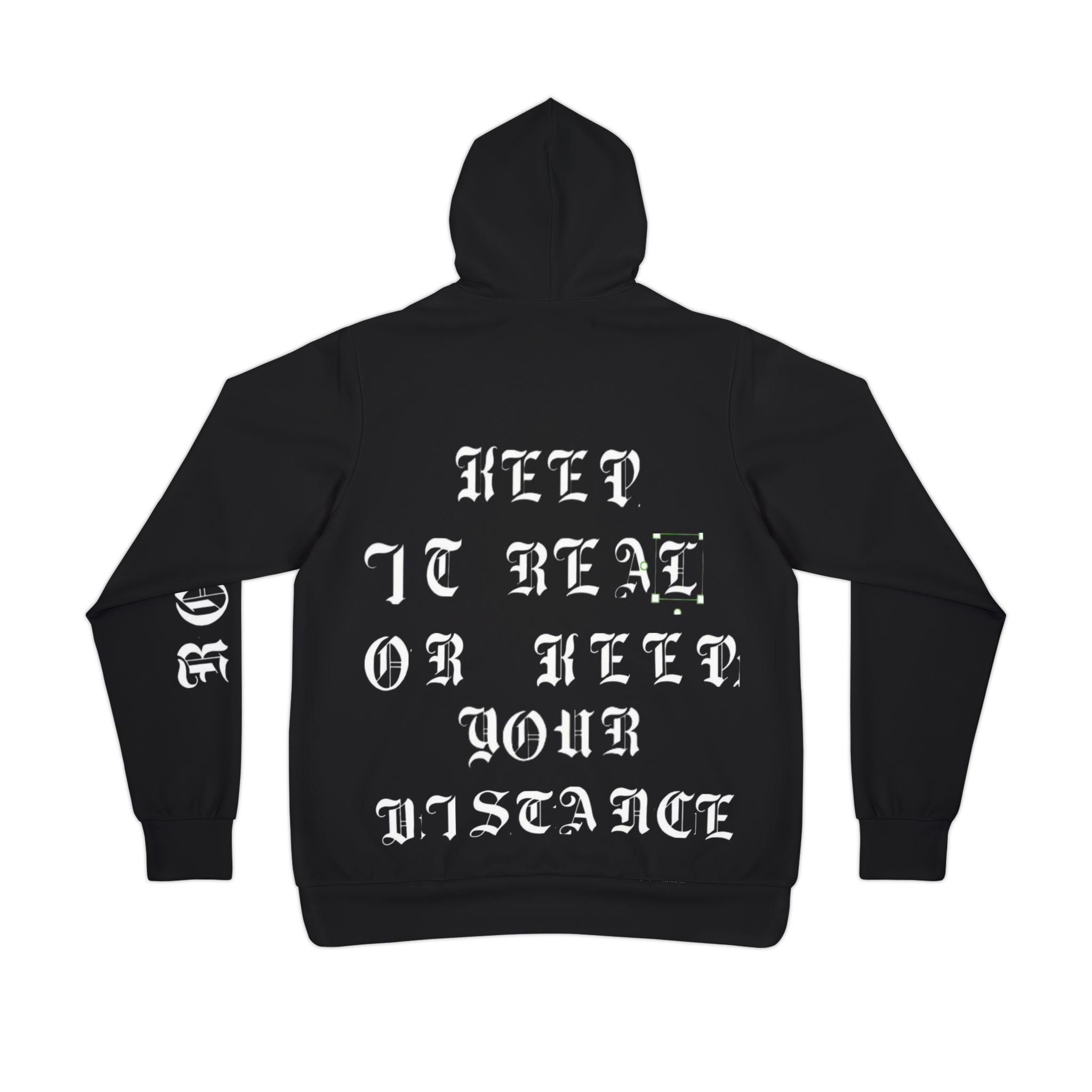 Athletic Hoodie — 'Keep It Real or Keep Your Distance' Graphic Hoodie