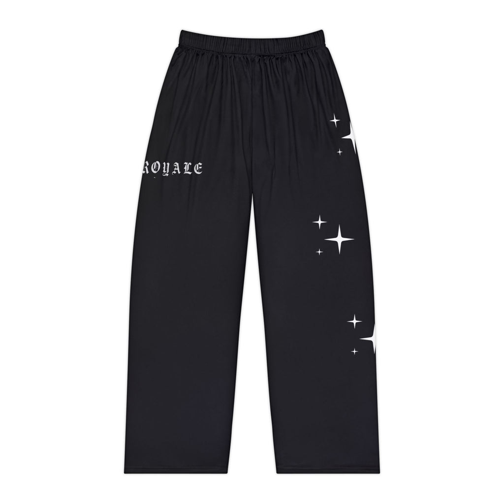 Black Starry Pajama Pants — Women's Cozy Lounge Sleepwear