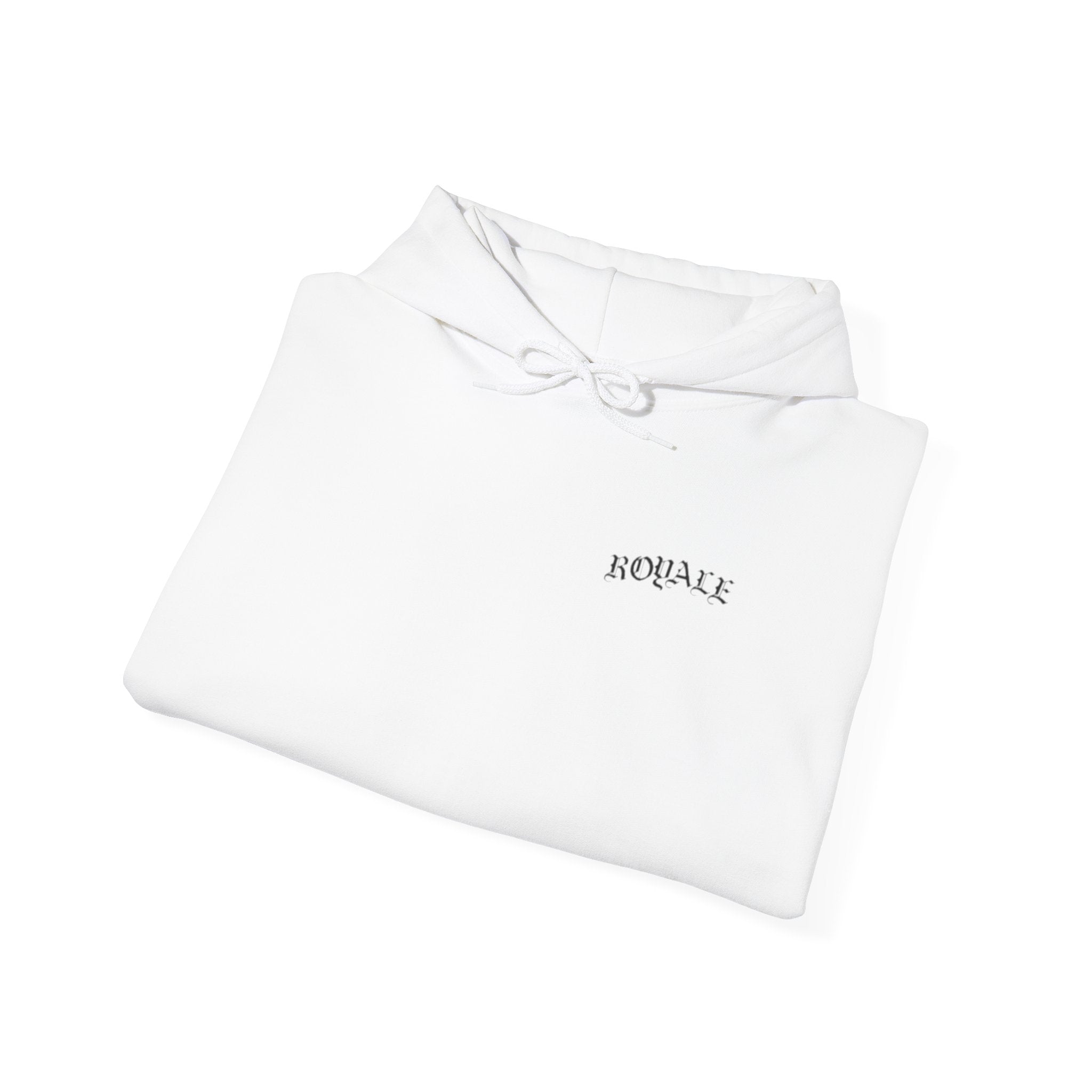 Butterfly Sleeve Hoodie — Minimal Monochrome Butterflies with Script Back