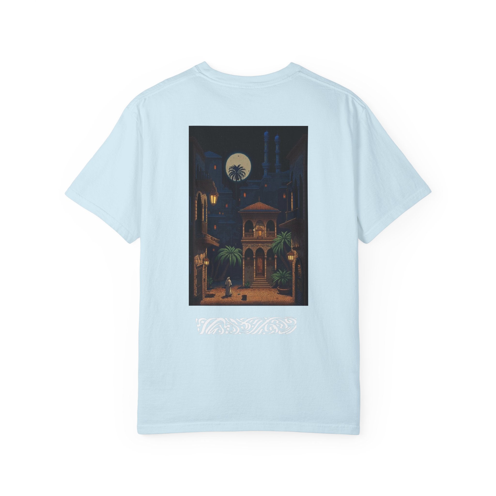 Moonlit Courtyard T-Shirt — Nightscape Graphic Tee