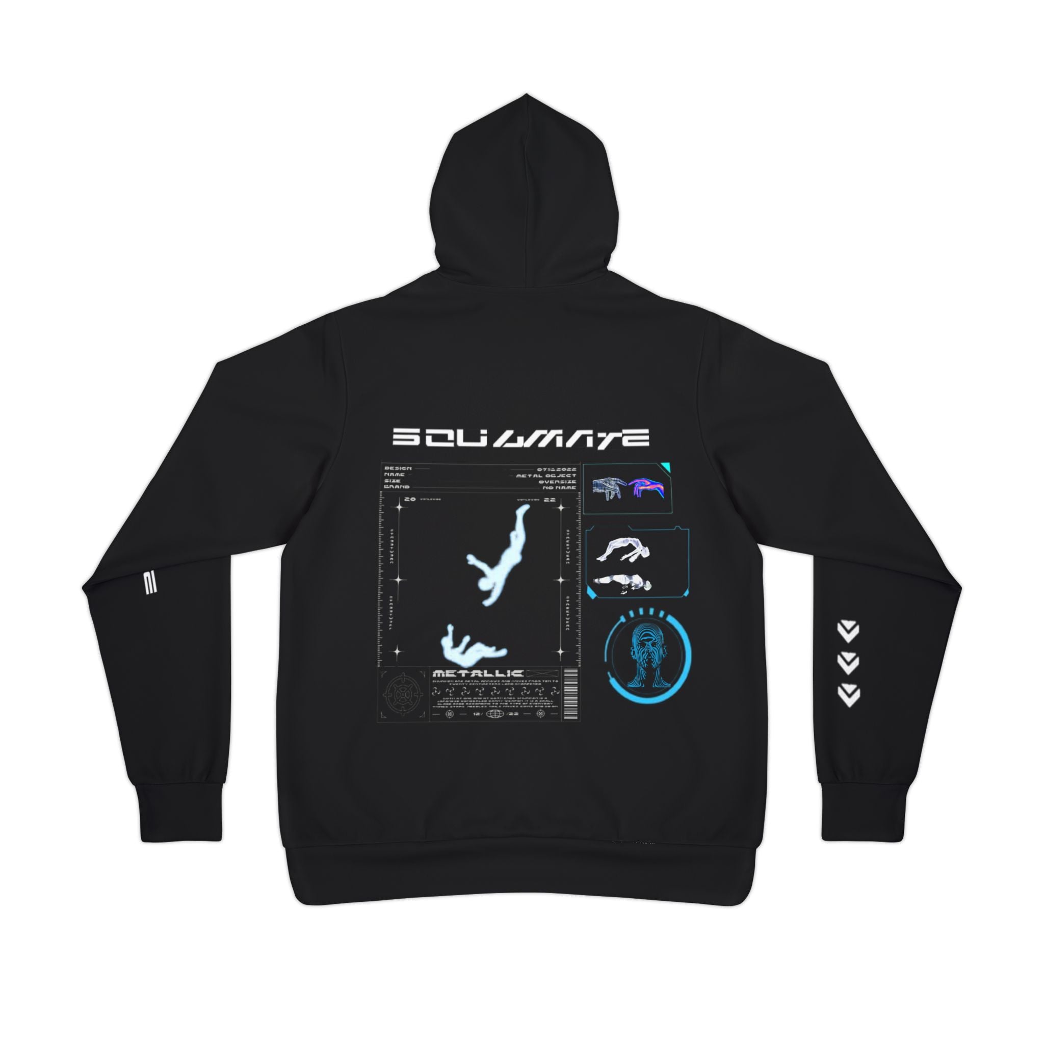 Athletic Hoodie — Futuristic Neon Soulmate Graphic Hoodie