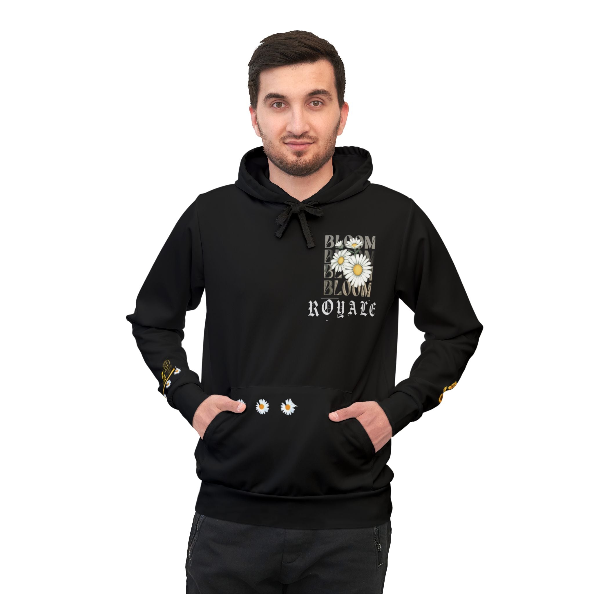 Daisy Bloom Athletic Hoodie — 'We Bloom' Graphic Floral Streetwear