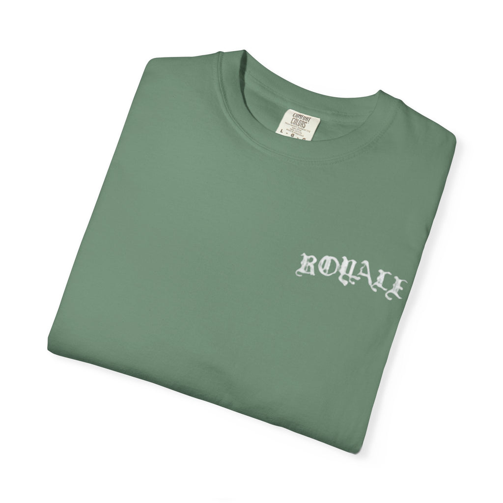 T-Shirt — Moody Noir Photo Collage Tee (features 'ROVALL' chest text)