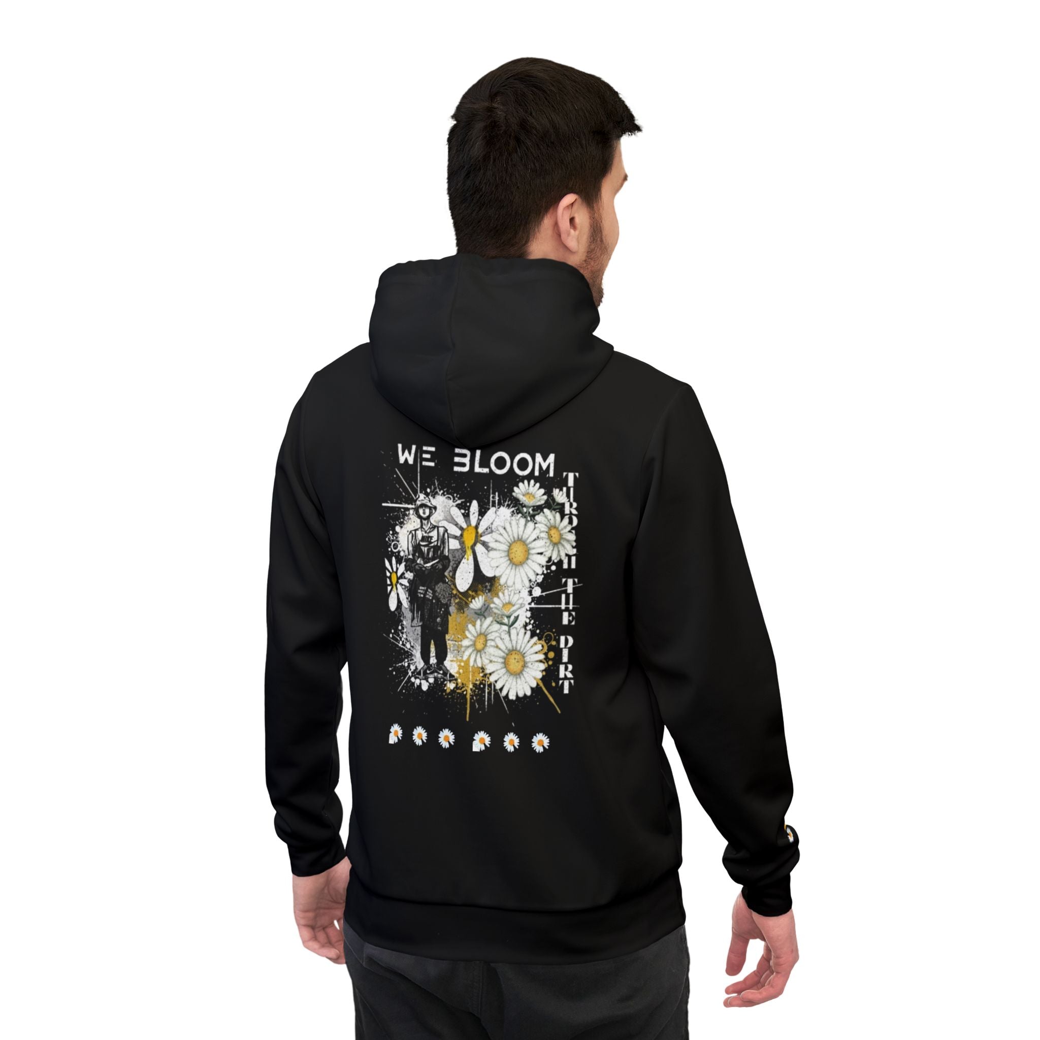 Daisy Bloom Athletic Hoodie — 'We Bloom' Graphic Floral Streetwear