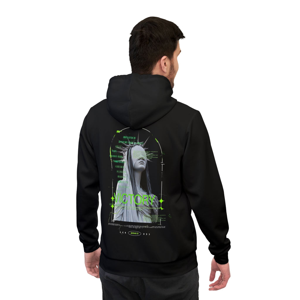 Victory Statue Graphic Stoic Hoodie — Urban Techno Statue Print