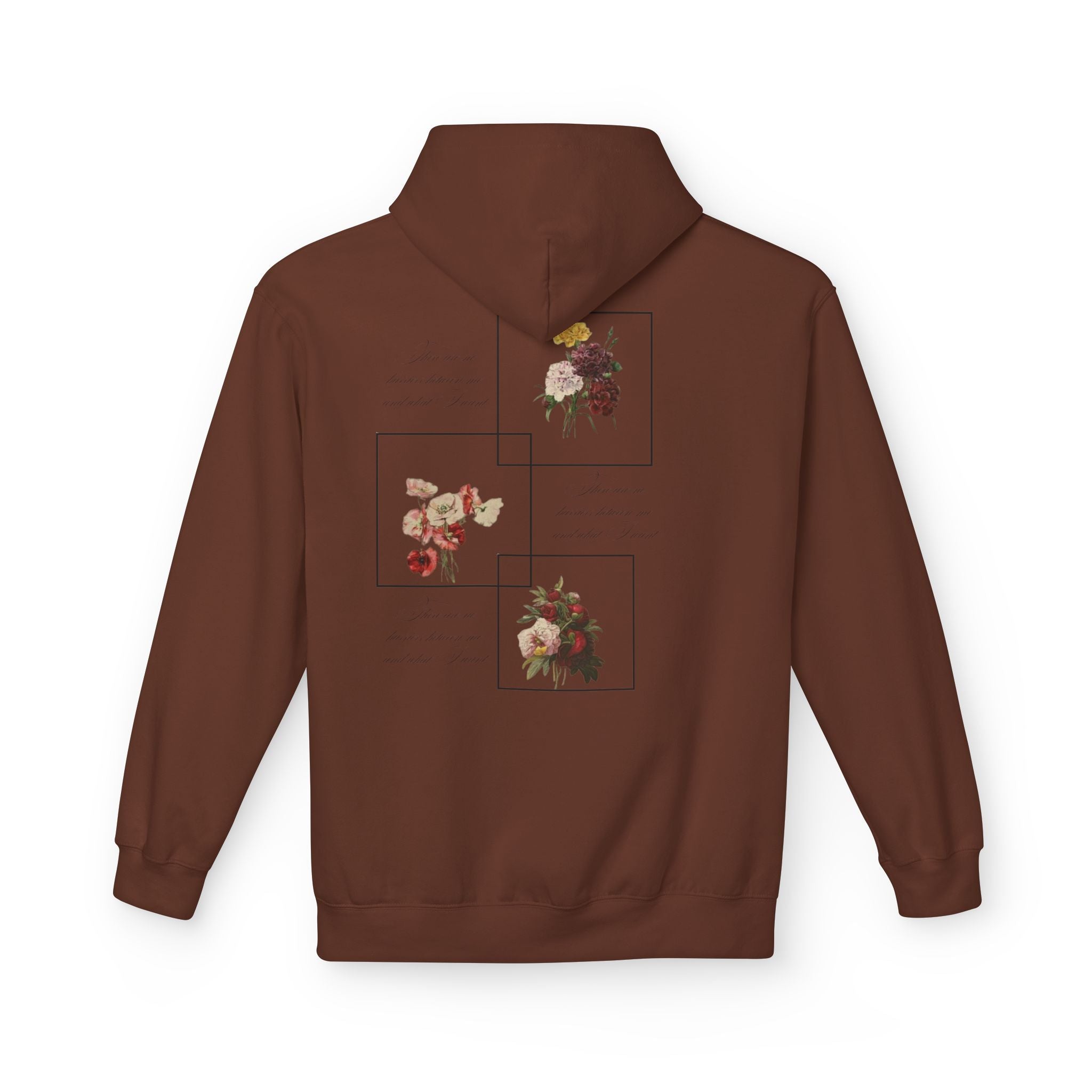 Autumn Bouquet Hoodie — Small Floral Fall Back-Print Sweatshirt