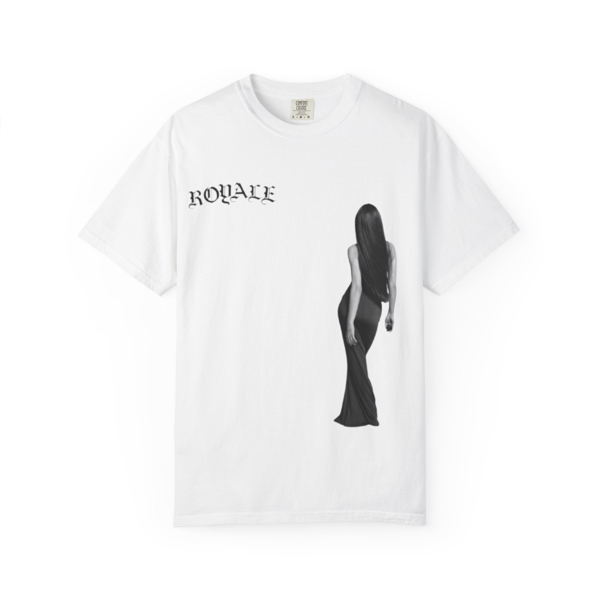 T-Shirt — Elegant Silhouette Graphic Tee with 'Roxale' Script