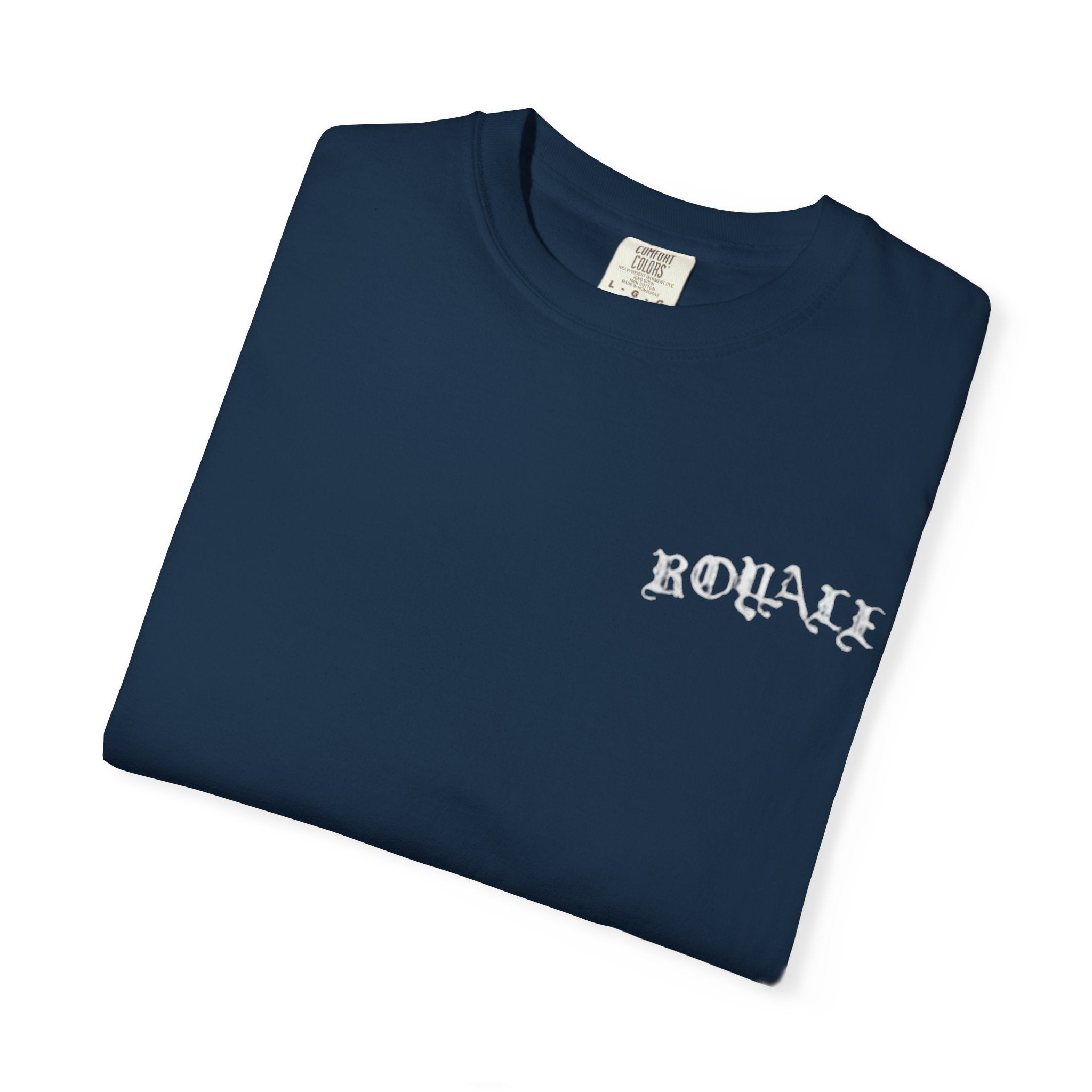 T-Shirt — Moody Noir Photo Collage Tee (features 'ROVALL' chest text)