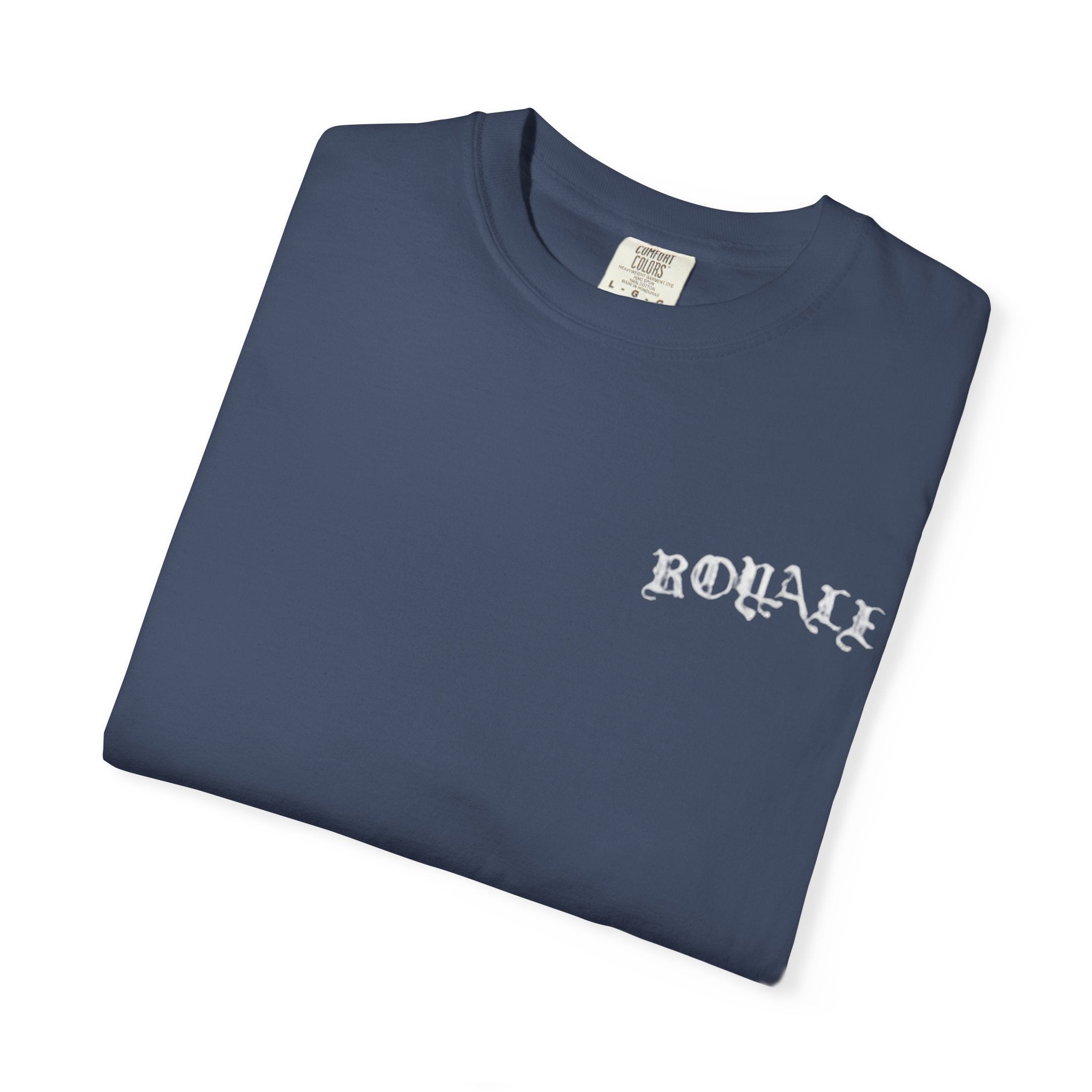 T-Shirt — Moody Noir Photo Collage Tee (features 'ROVALL' chest text)