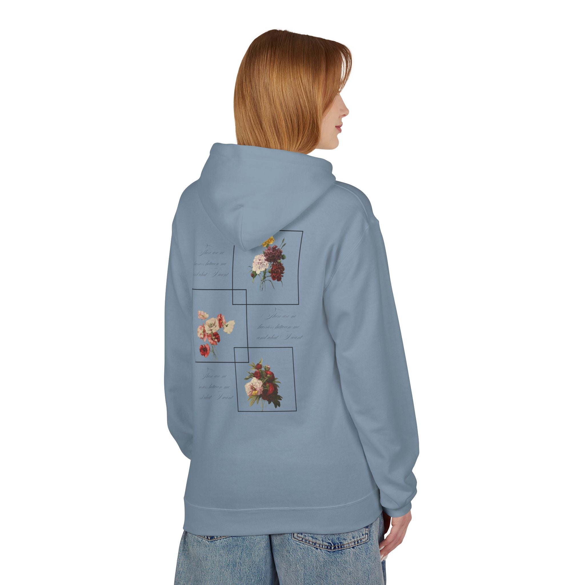 Autumn Bouquet Hoodie — Small Floral Fall Back-Print Sweatshirt