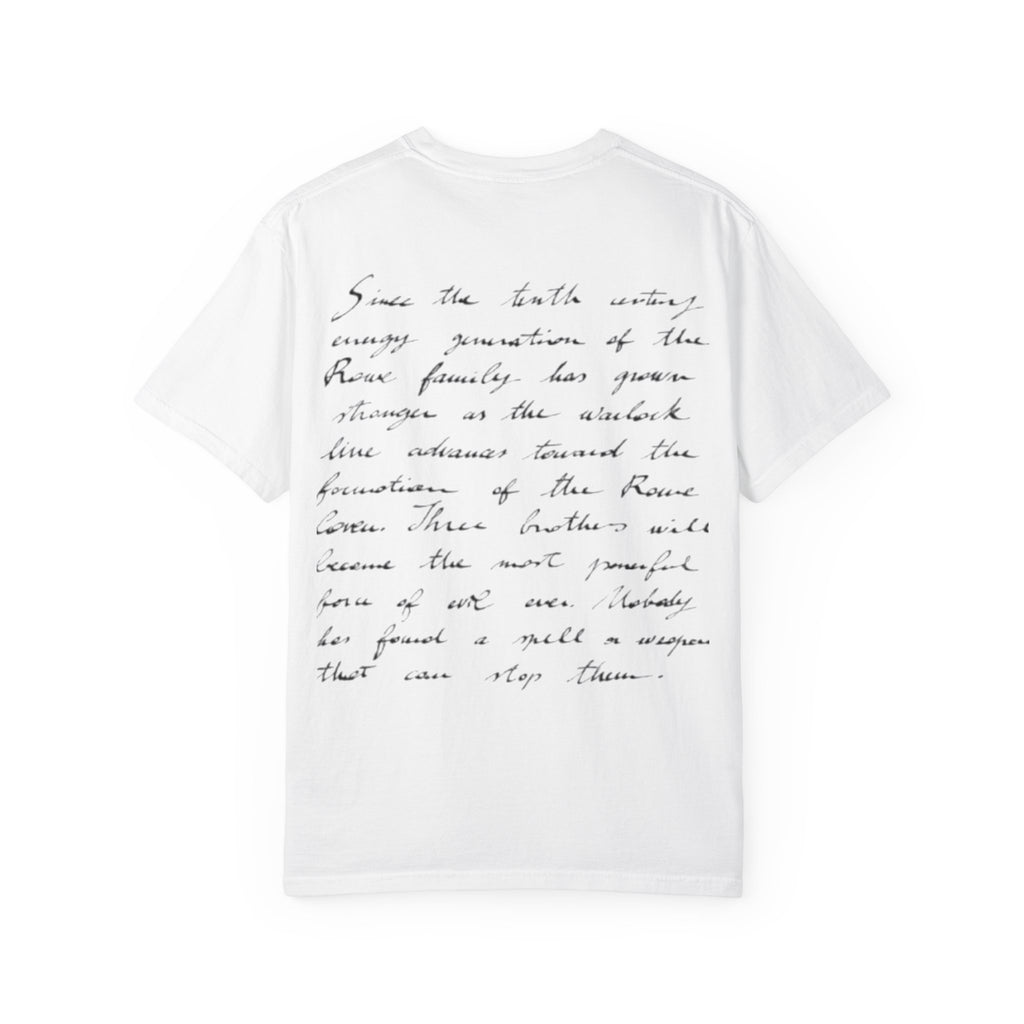 Minimal Script Back-Print T-Shirt — Handwritten Quote Graphic