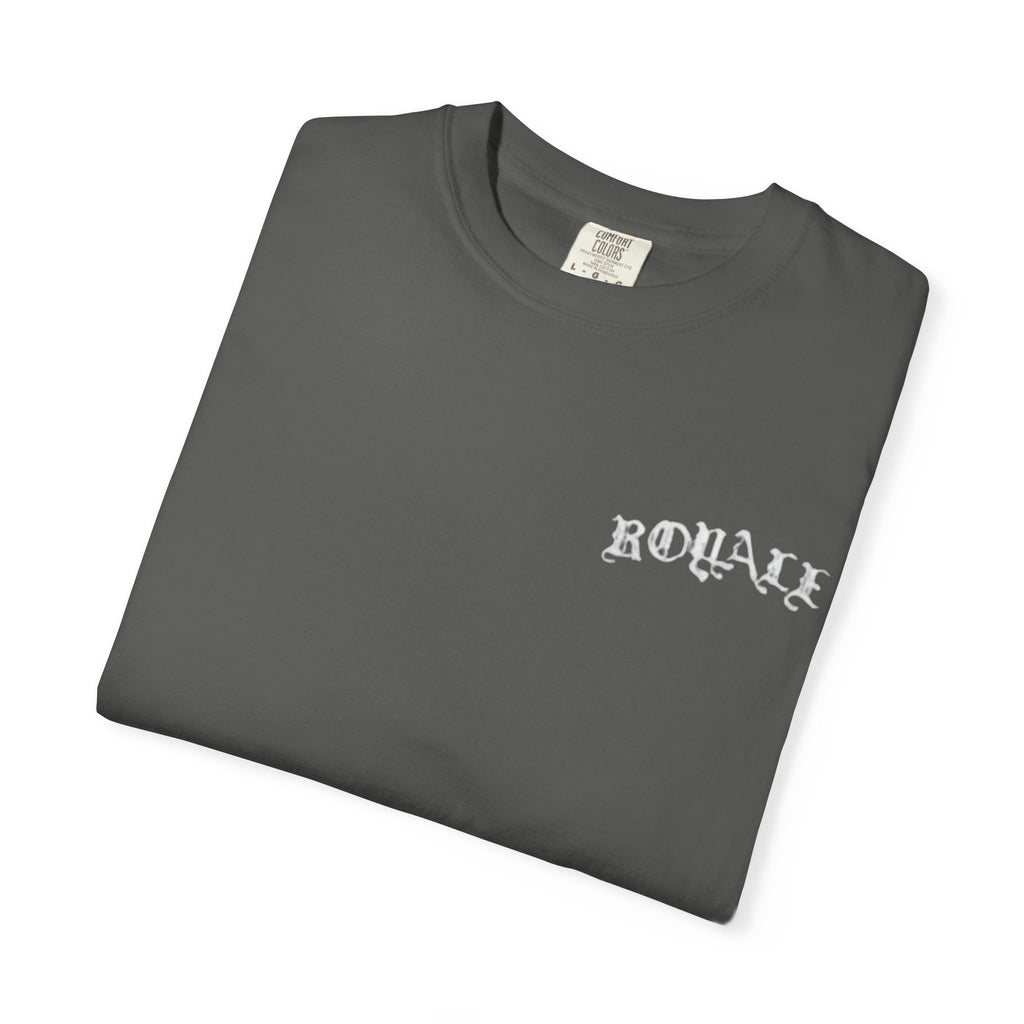 T-Shirt — Moody Noir Photo Collage Tee (features 'ROVALL' chest text)