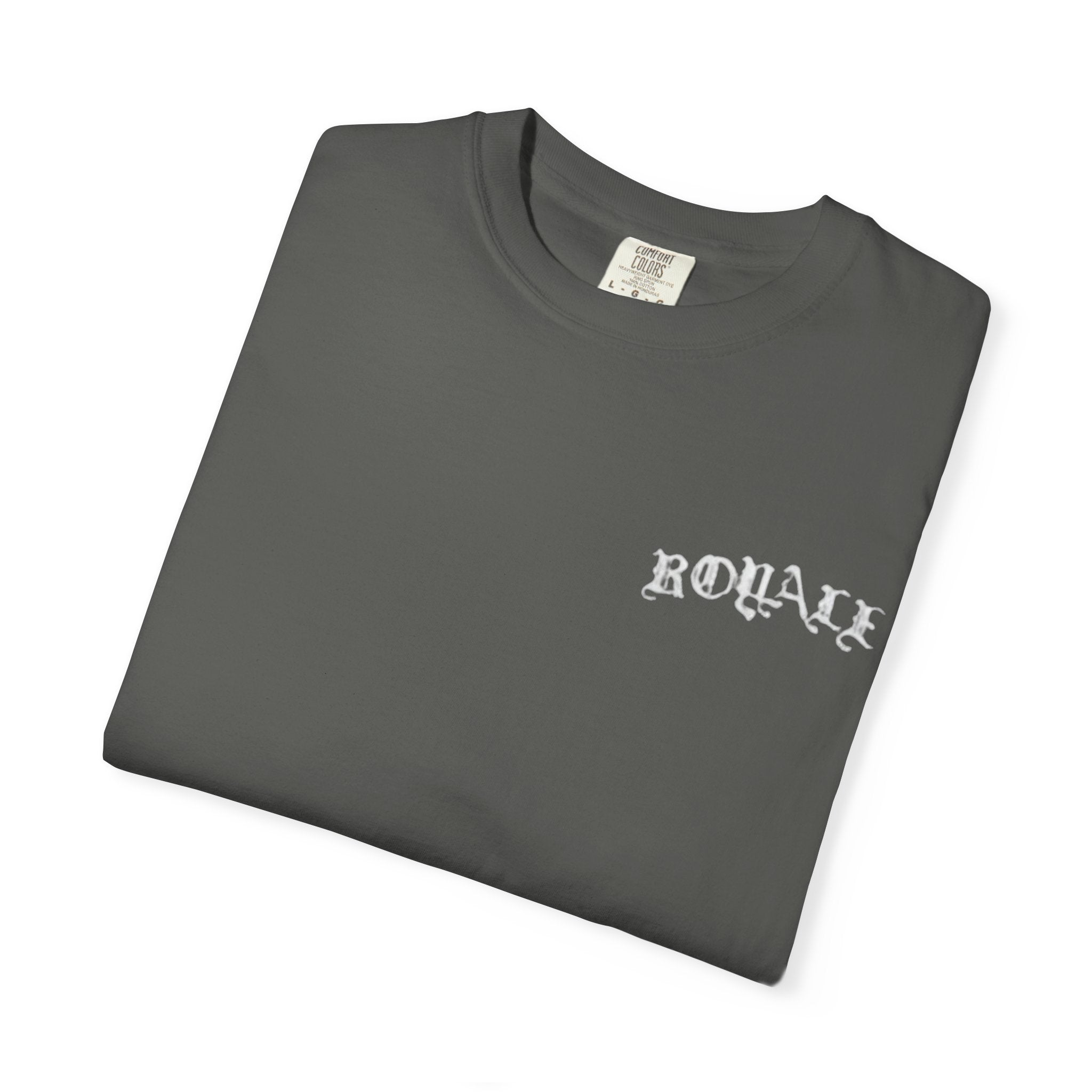 T-Shirt — Moody Noir Photo Collage Tee (features 'ROVALL' chest text)