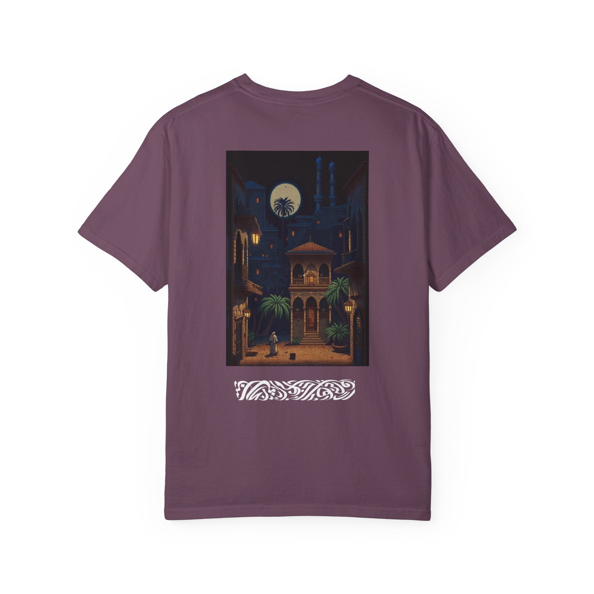 Moonlit Courtyard T-Shirt — Nightscape Graphic Tee