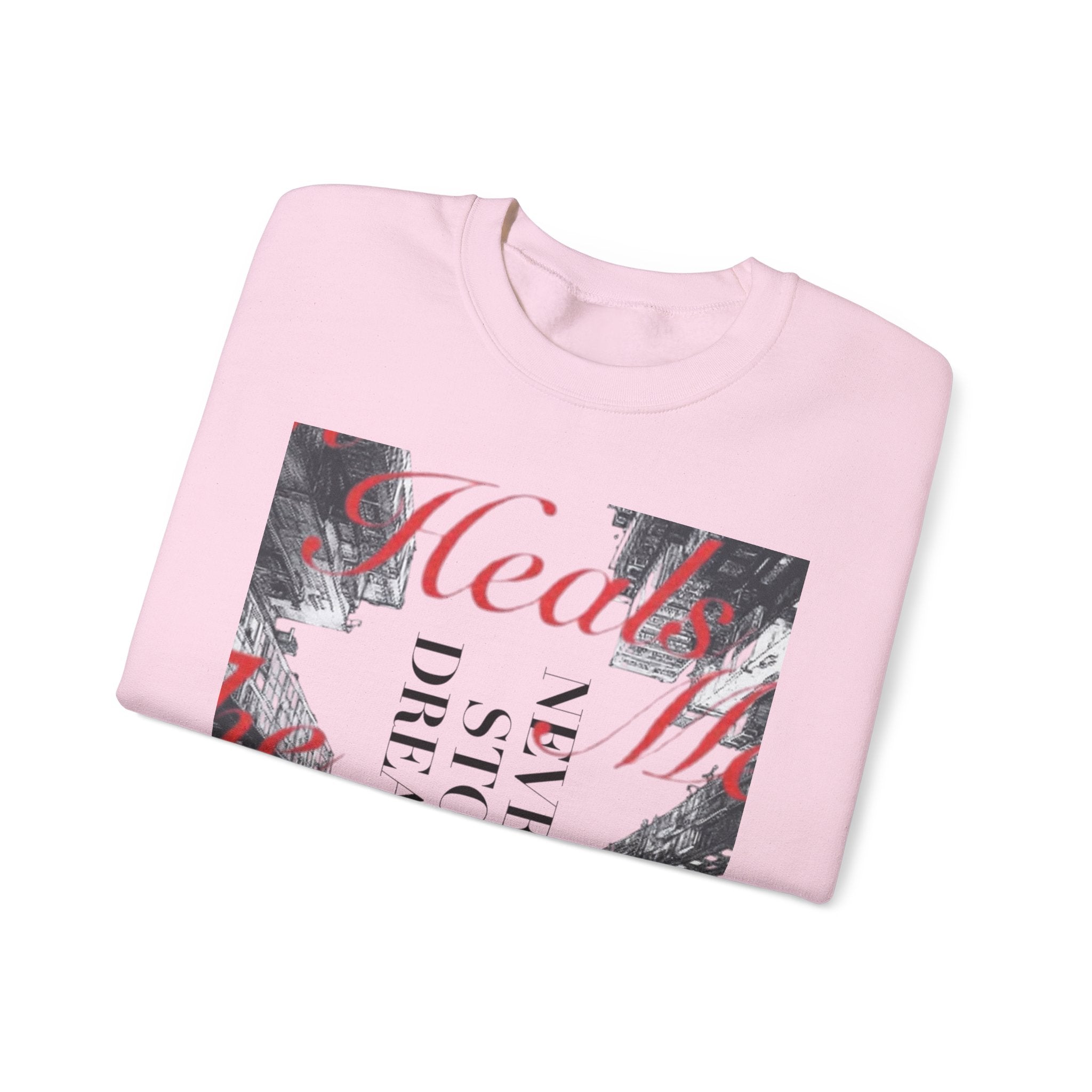 Vintage Collage Crewneck Sweatshirt — 'Hearts Con' Graphic