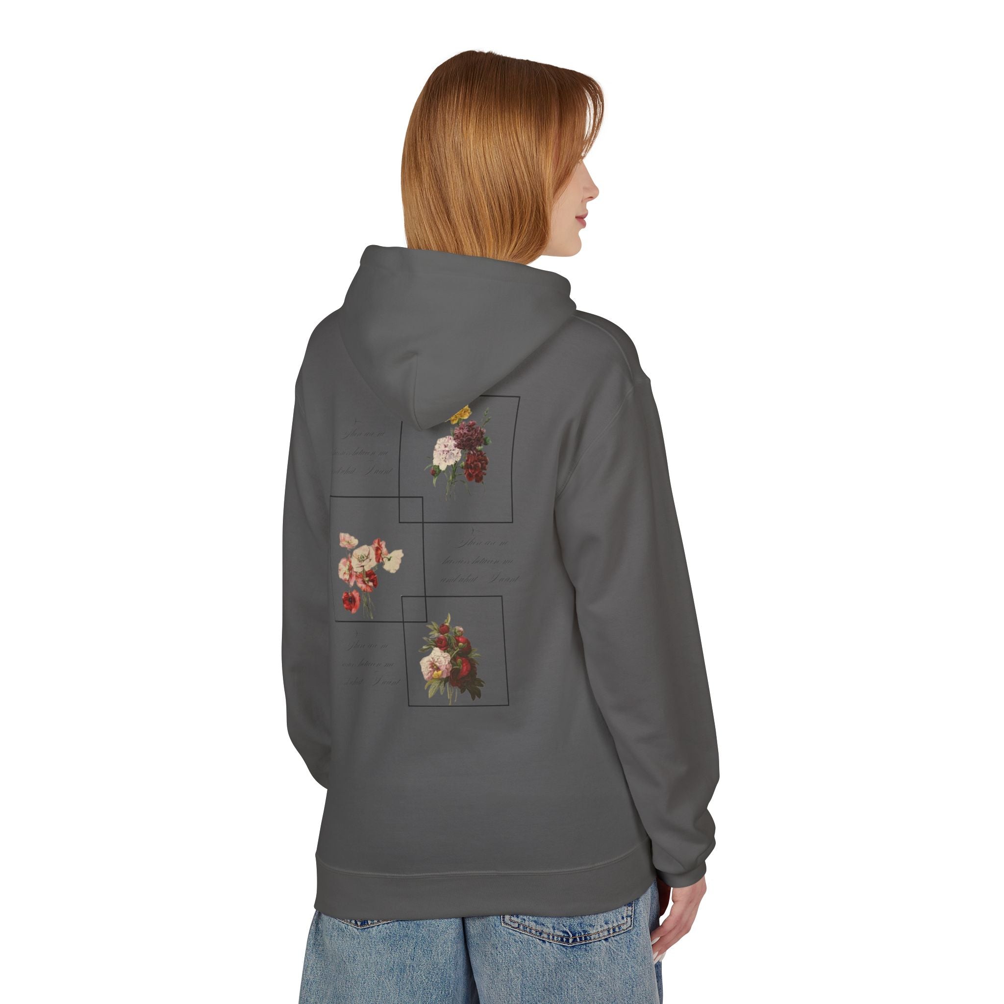 Autumn Bouquet Hoodie — Small Floral Fall Back-Print Sweatshirt