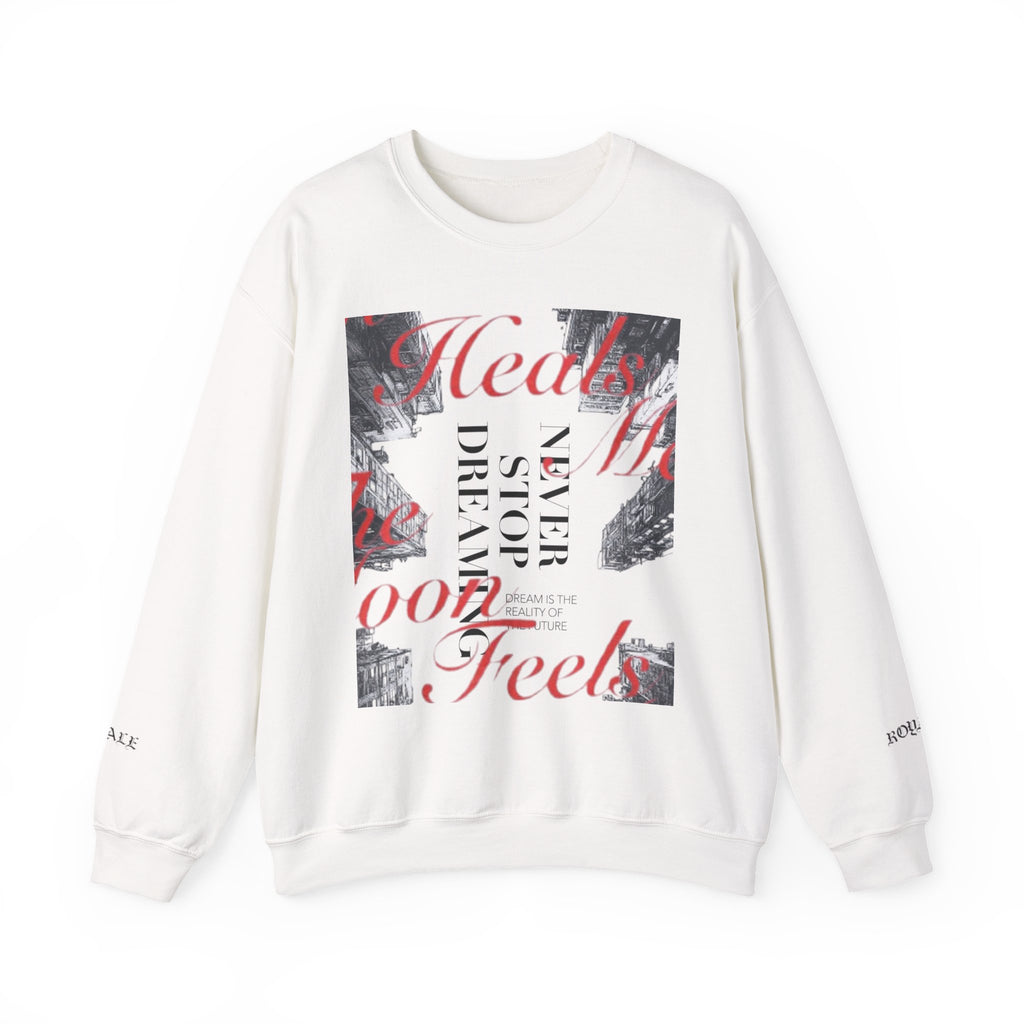 Vintage Collage Crewneck Sweatshirt — 'Hearts Con' Graphic