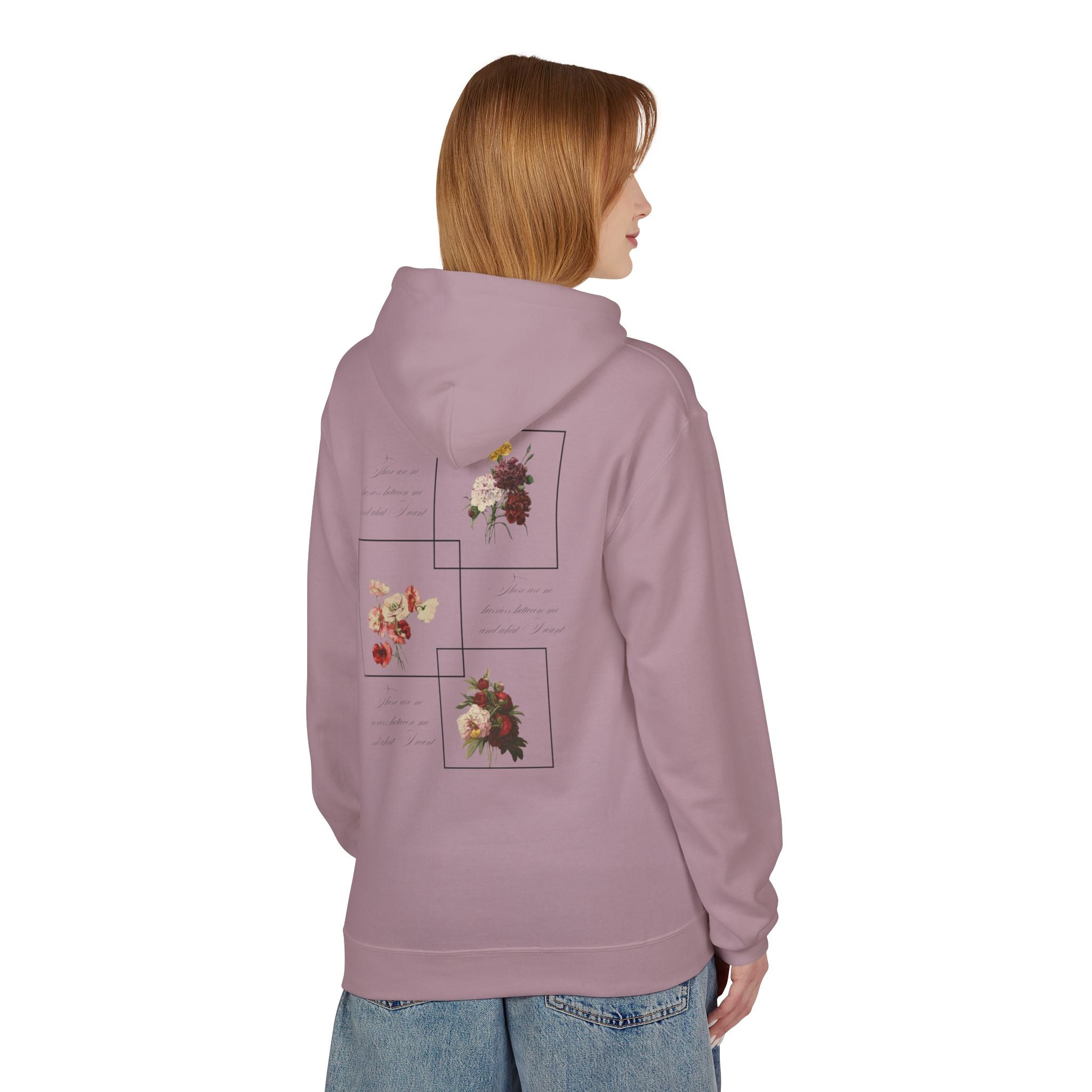 Autumn Bouquet Hoodie — Small Floral Fall Back-Print Sweatshirt
