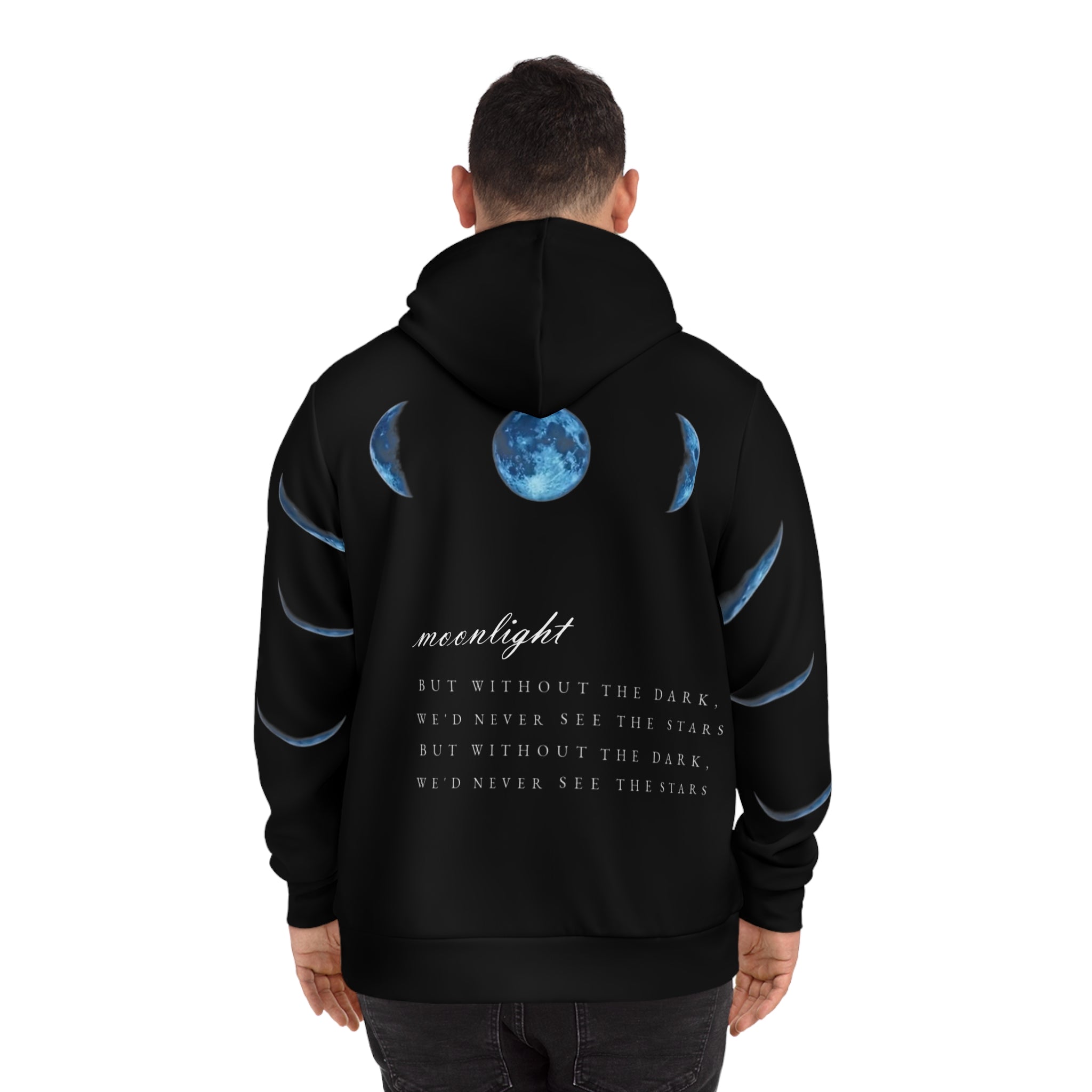 Moonlight Phase Hoodie — Celestial Moon Phases Graphic Hoodie