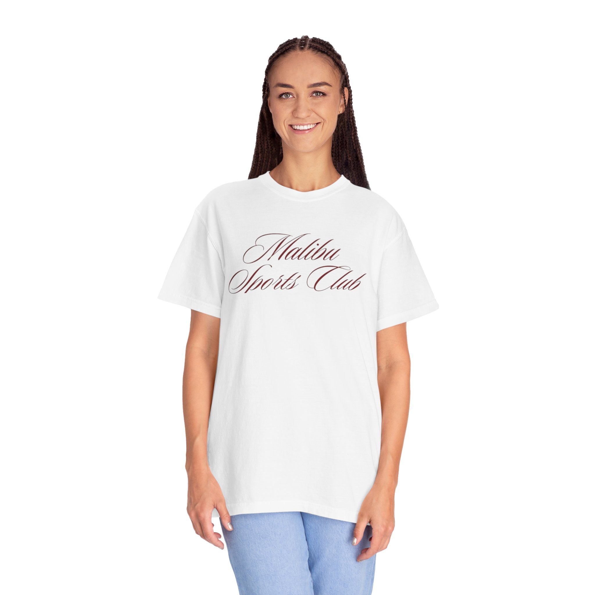 Malibu Sports Club T-Shirt — "Royale" Back Print Vintage Script Tee
