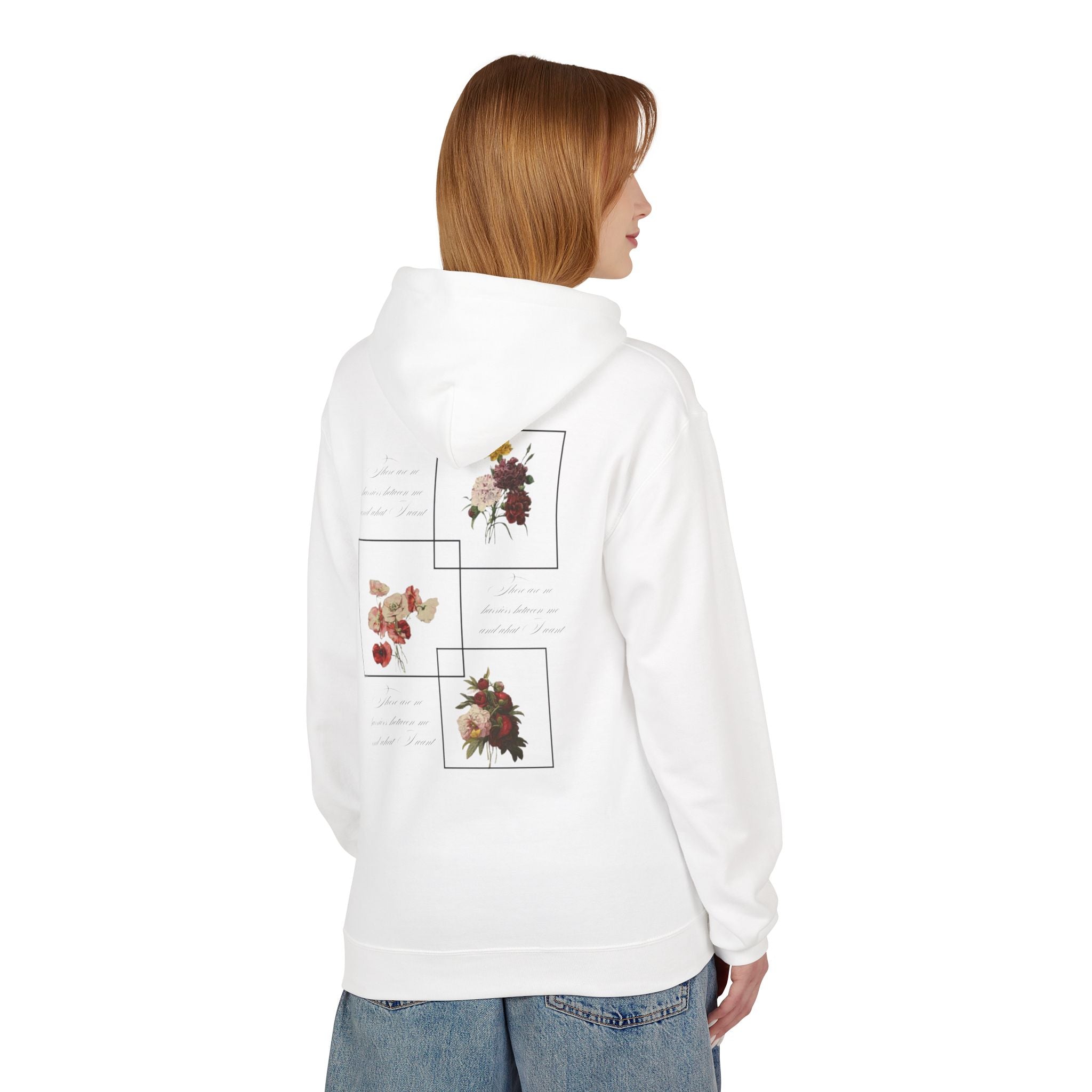 Autumn Bouquet Hoodie — Small Floral Fall Back-Print Sweatshirt