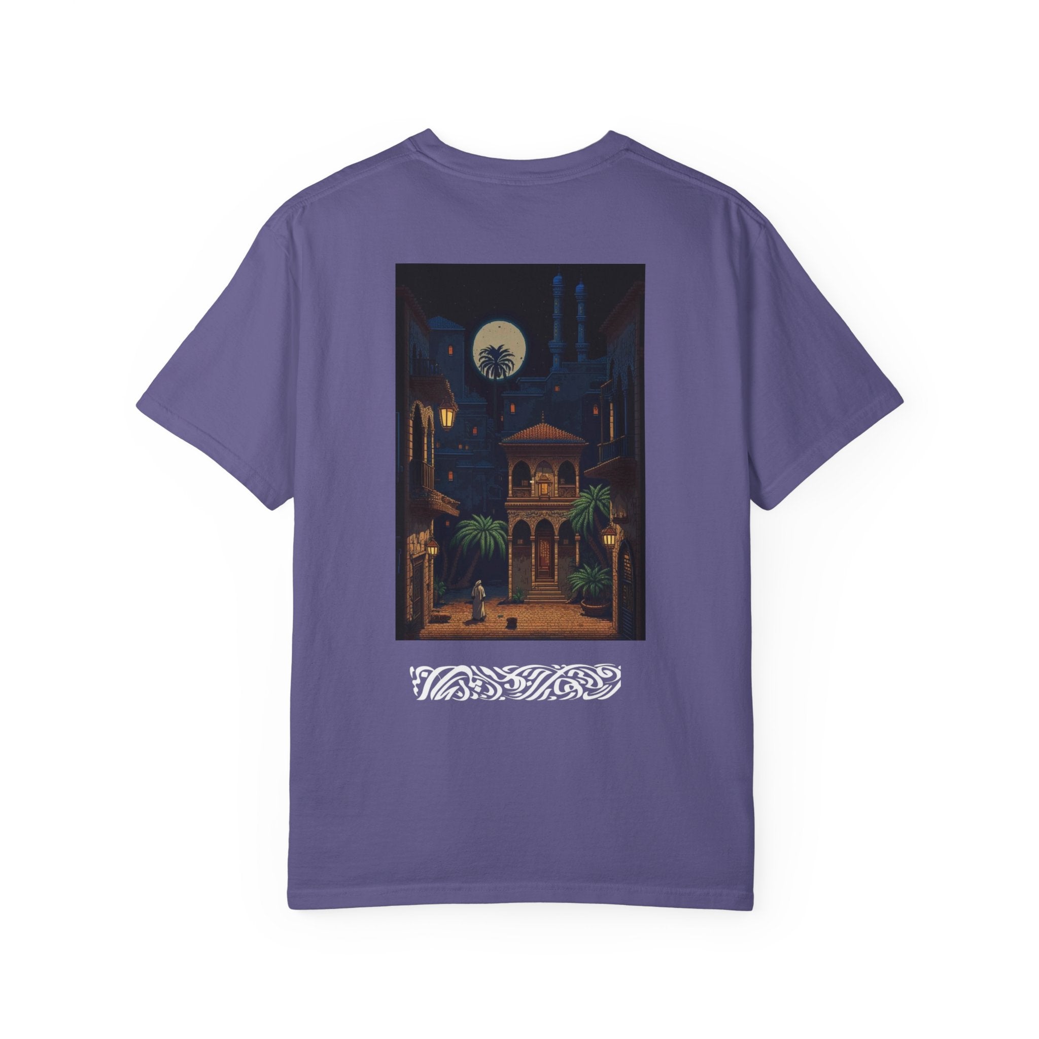Moonlit Courtyard T-Shirt — Nightscape Graphic Tee
