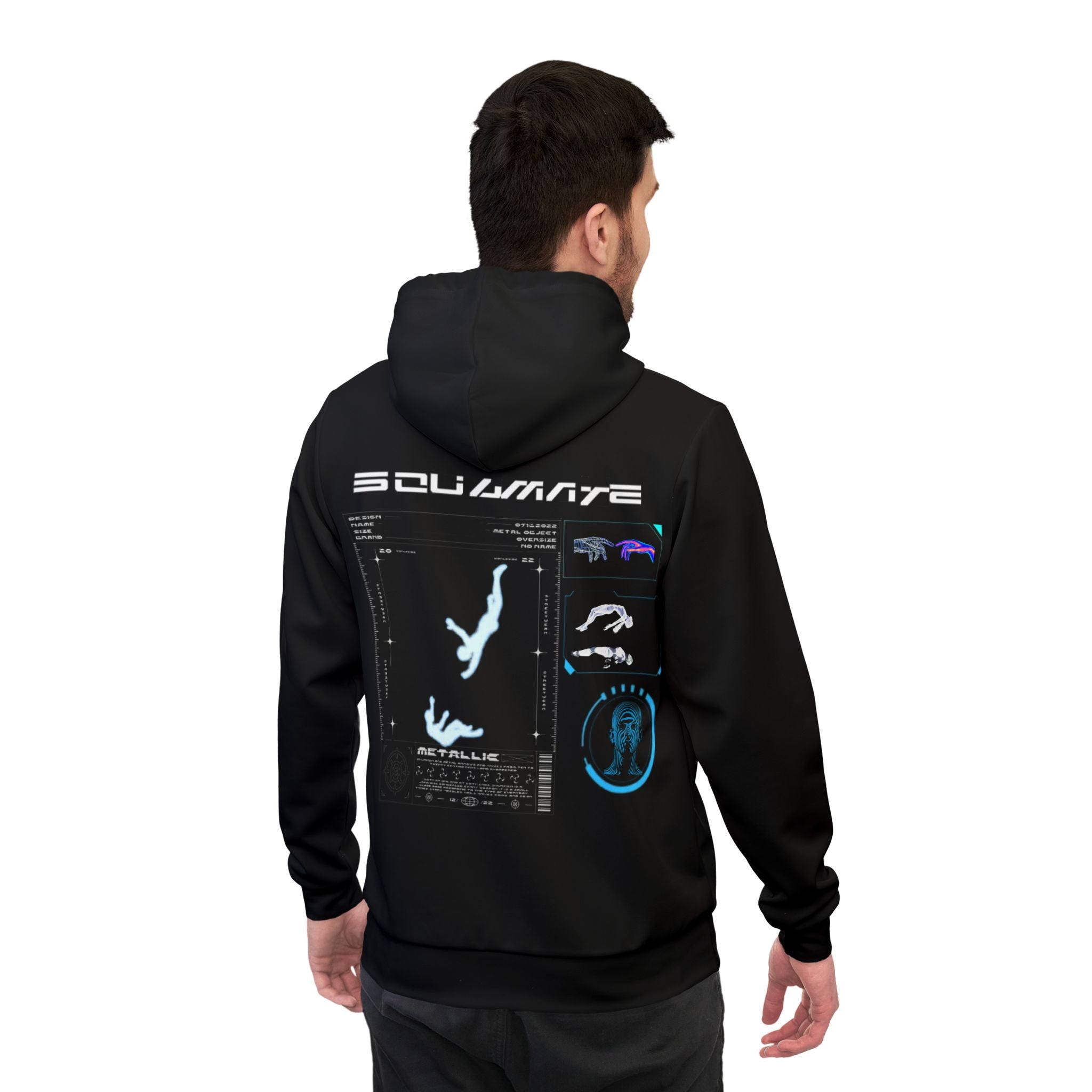 Athletic Hoodie — Futuristic Neon Soulmate Graphic Hoodie
