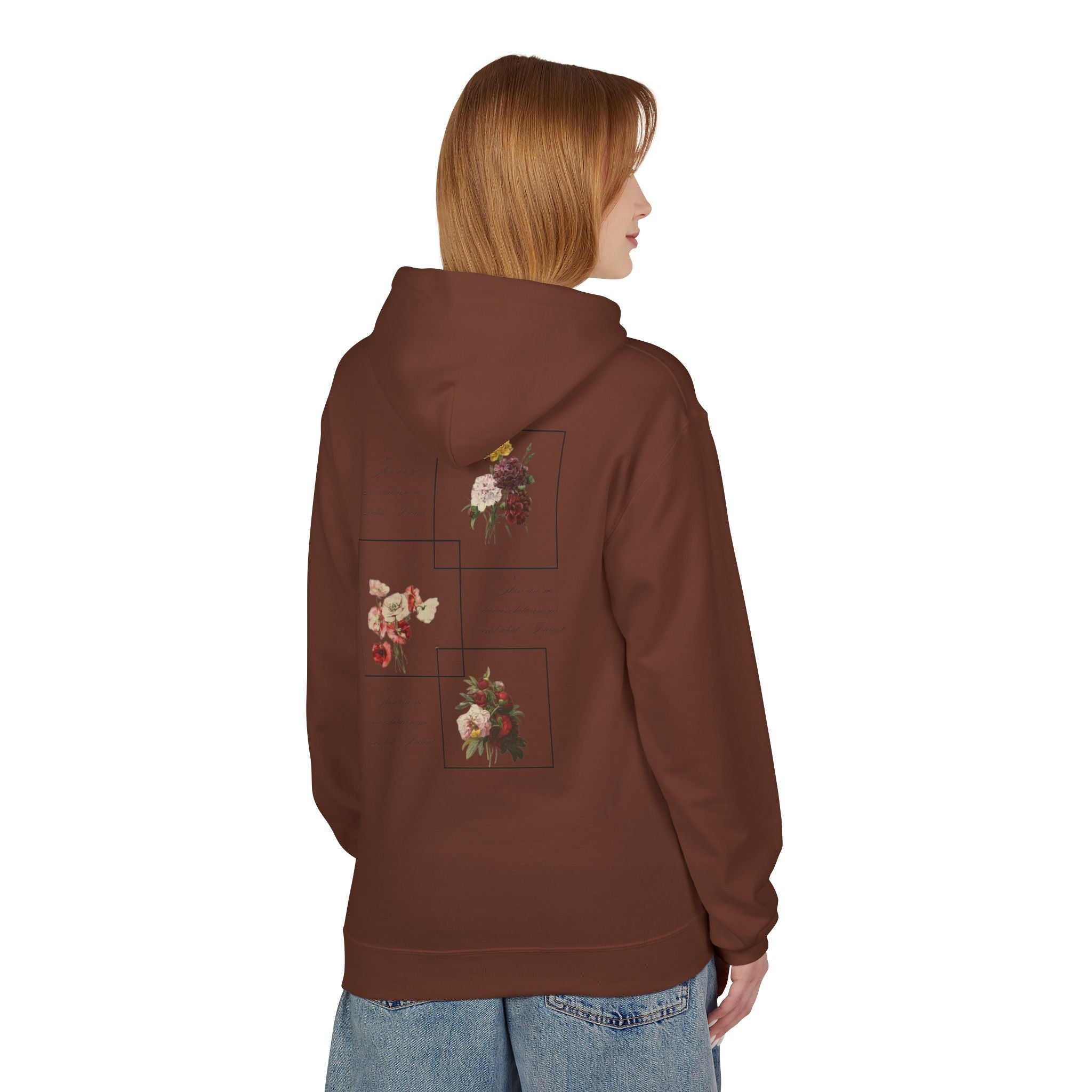 Autumn Bouquet Hoodie — Small Floral Fall Back-Print Sweatshirt