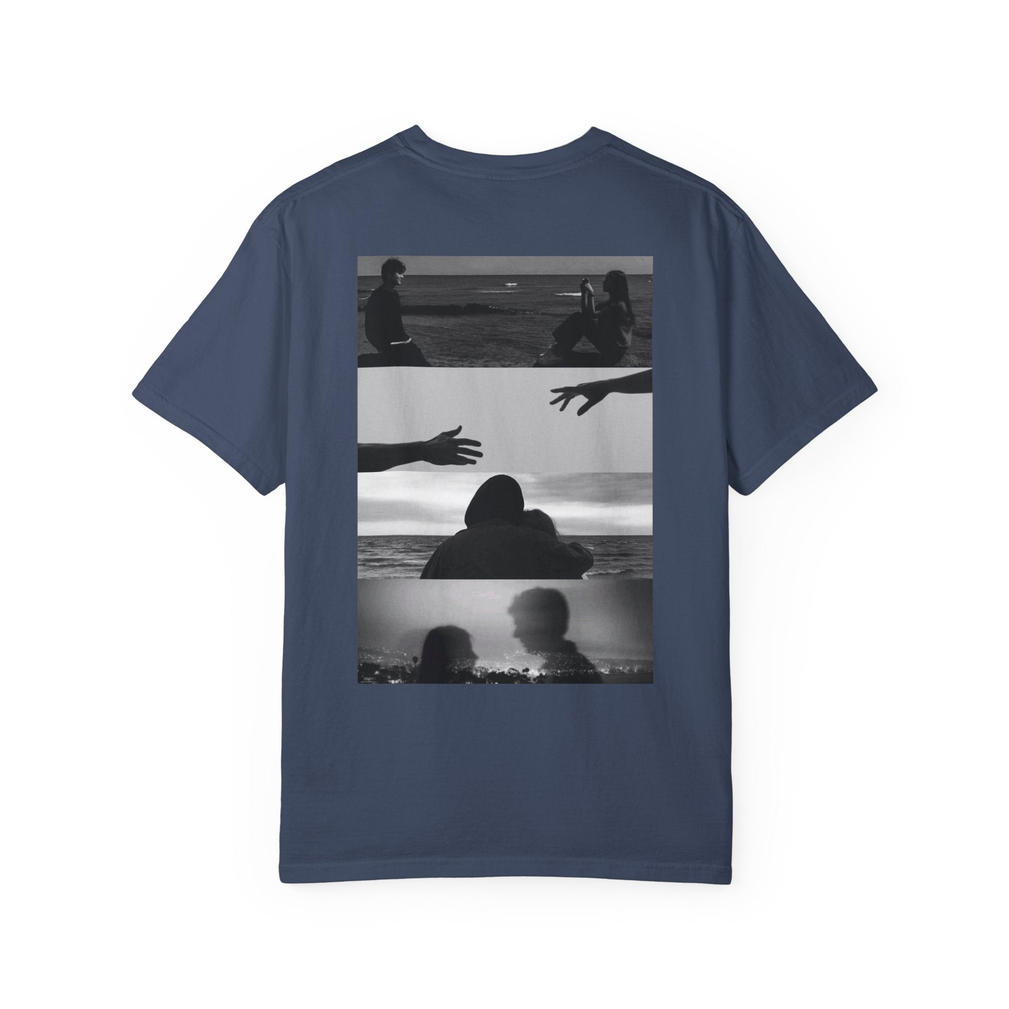 T-Shirt — Moody Noir Photo Collage Tee (features 'ROVALL' chest text)