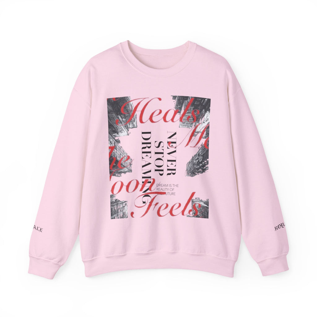 Vintage Collage Crewneck Sweatshirt — 'Hearts Con' Graphic