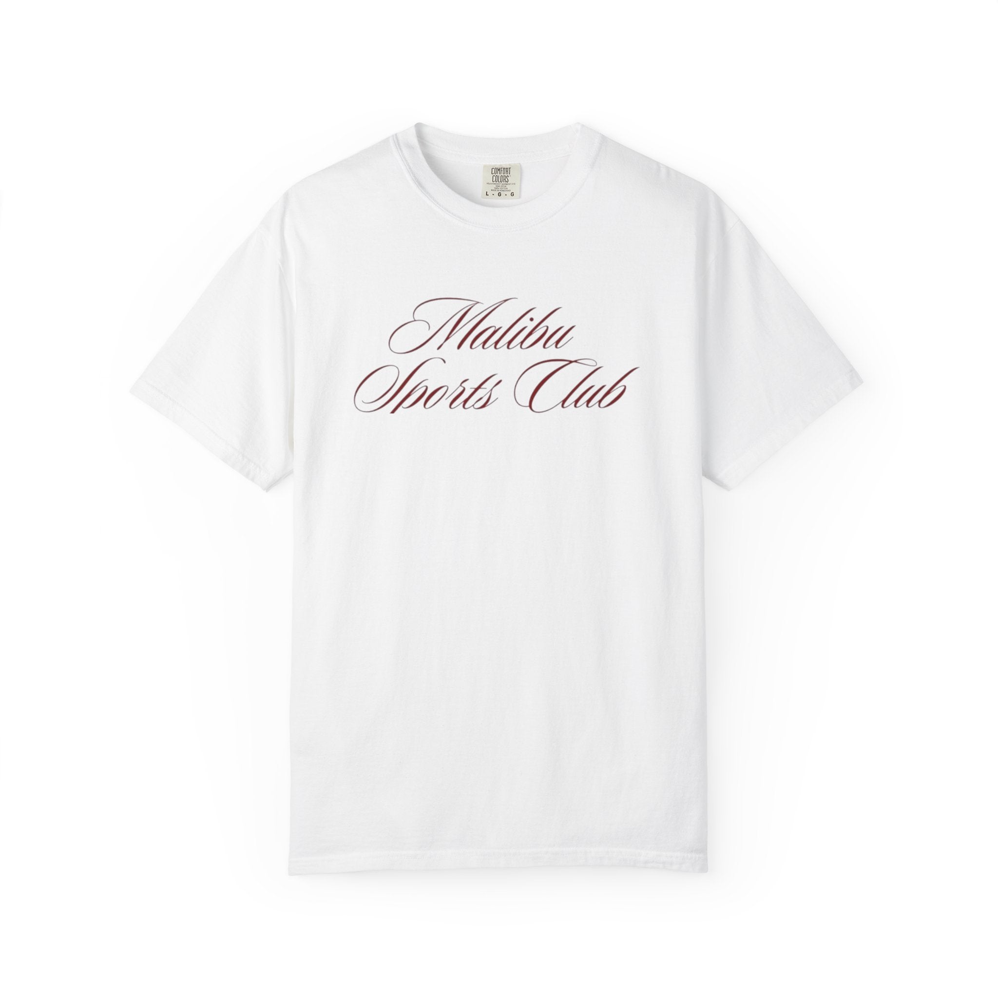 Malibu Sports Club T-Shirt — "Royale" Back Print Vintage Script Tee
