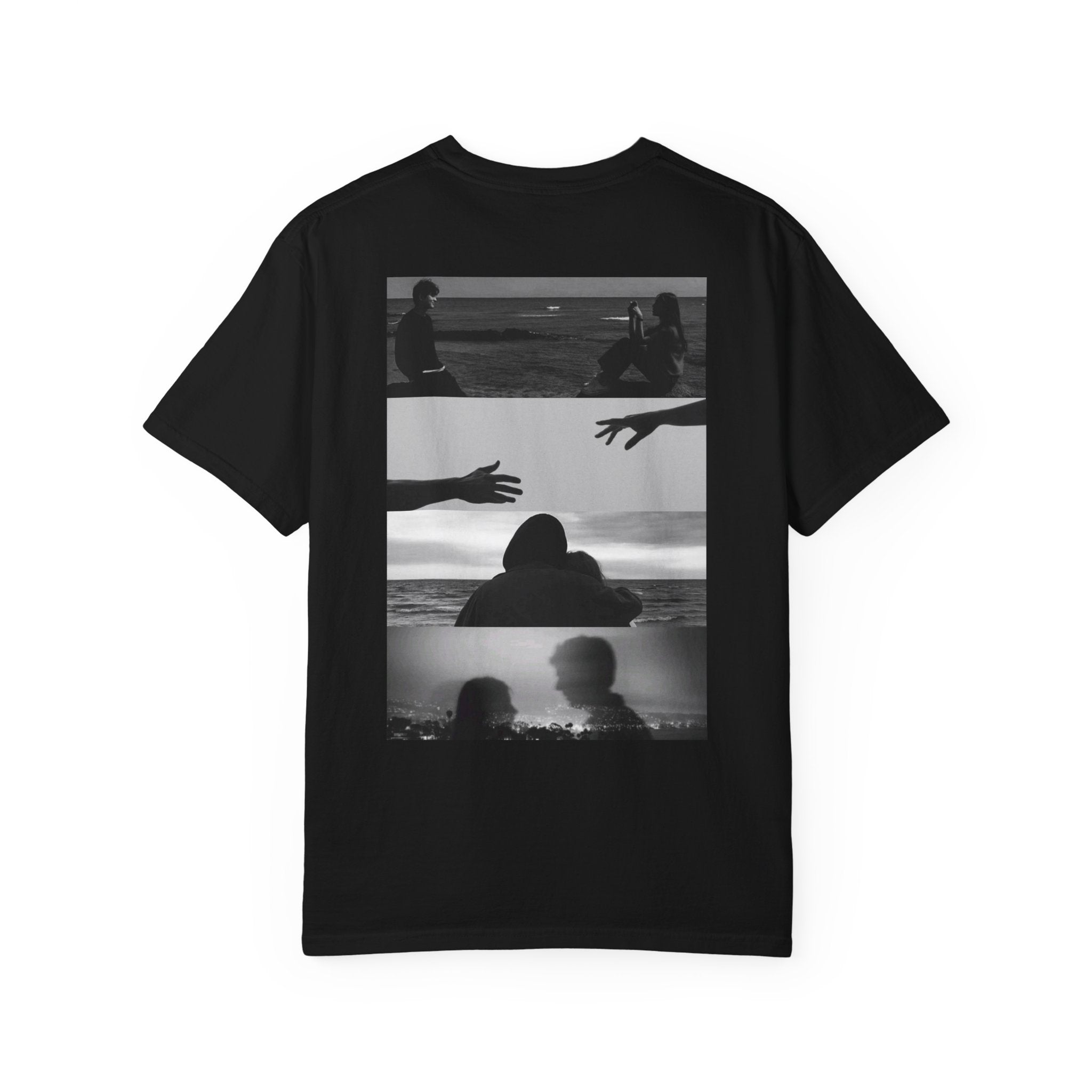 T-Shirt — Moody Noir Photo Collage Tee (features 'ROVALL' chest text)
